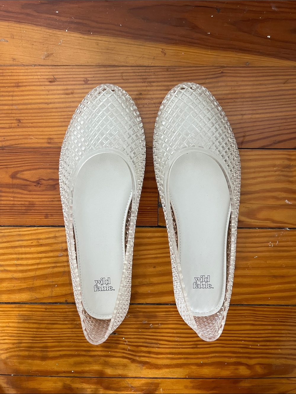 wild fable Clear Lattice Jelly Ballet Flats size 7